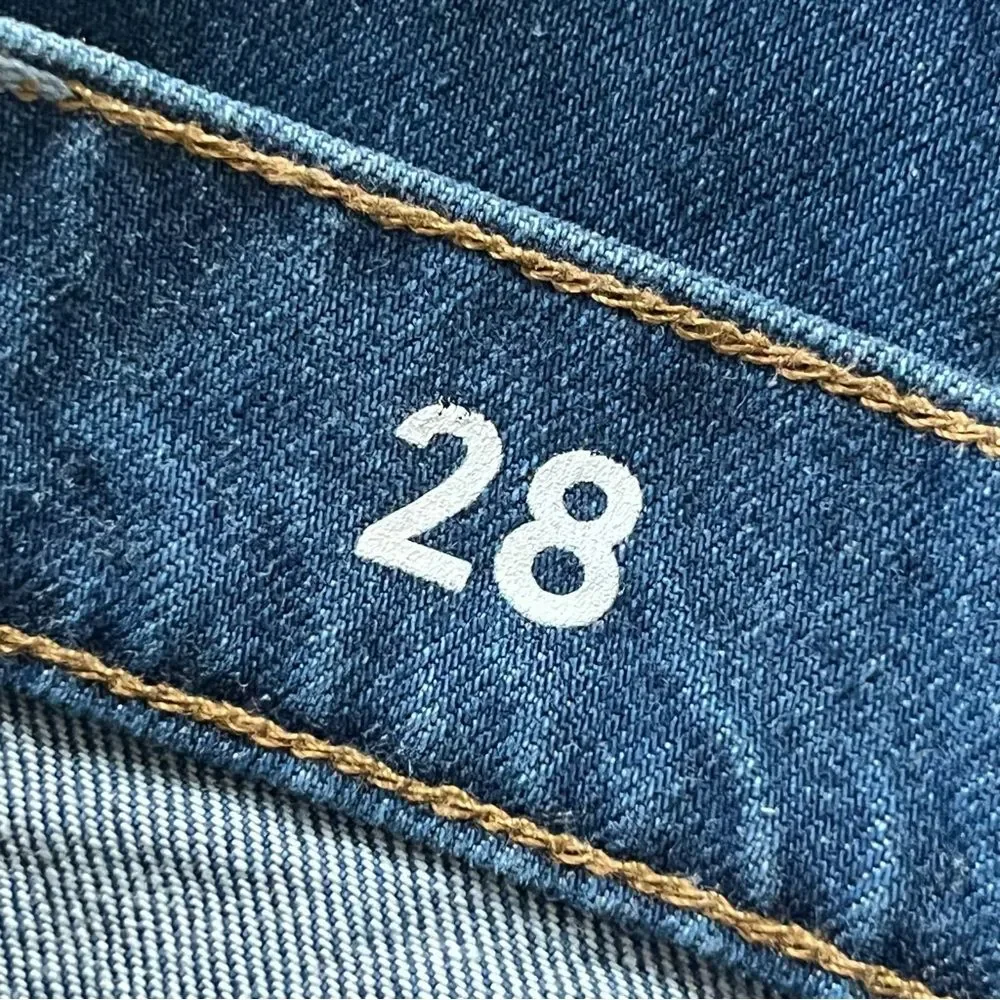 J. Crew Mid-Rise Slouchy Straight Jeans Size 28 Blue Denim editorial minimalist